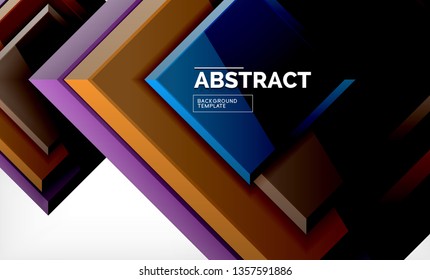 Square geometrical background, vector illustration