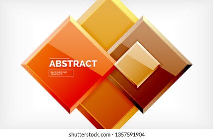 Square geometrical background, vector illustration