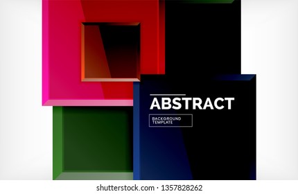 Square geometrical background, vector illustration