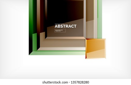 Square geometrical background, vector illustration