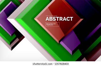 Square geometrical background, vector illustration