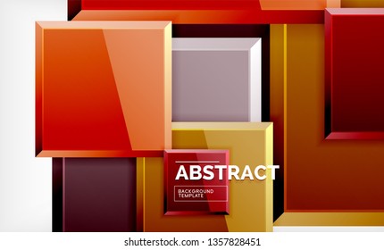 Square geometrical background, vector illustration