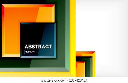 Square geometrical background, vector illustration
