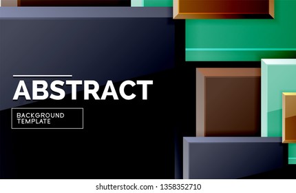 Square geometrical background, vector illustration