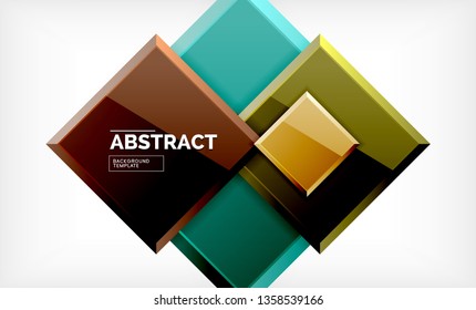 Square geometrical background, vector illustration