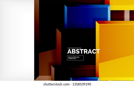 Fondo geométrico cuadrado, ilustración vectorial