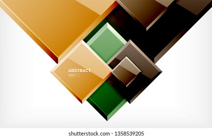 Square geometrical background, vector illustration
