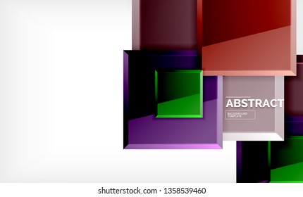 Square geometrical background, vector illustration