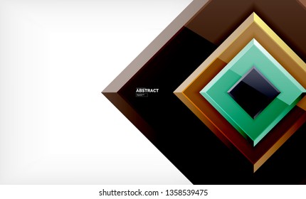 Square geometrical background, vector illustration