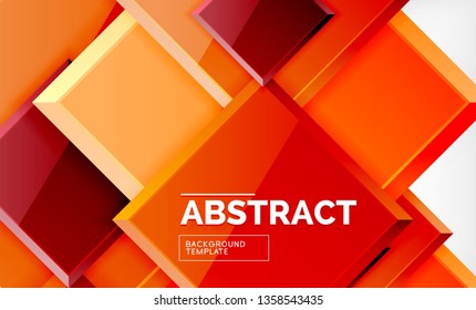 Fondo geométrico cuadrado, ilustración vectorial