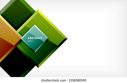 Square geometrical background, vector illustration