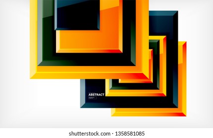 Square geometrical background, vector illustration