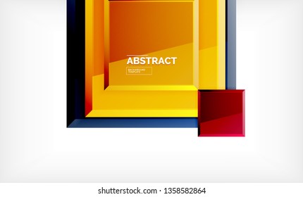 Square geometrical background, vector illustration