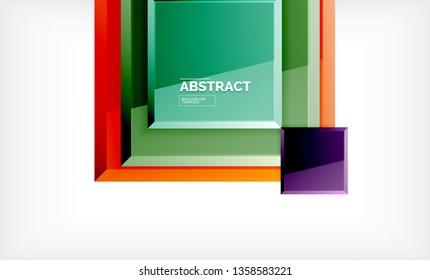 Square geometrical background, vector illustration