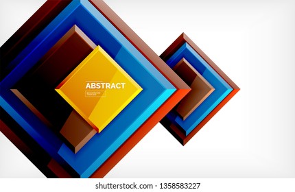 Square geometrical background, vector illustration