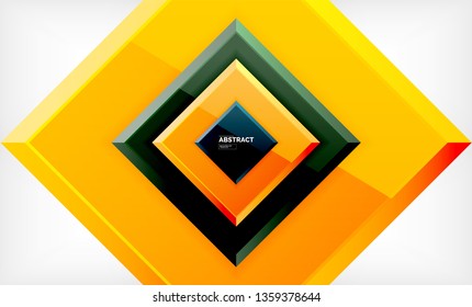 Square geometrical background, vector illustration
