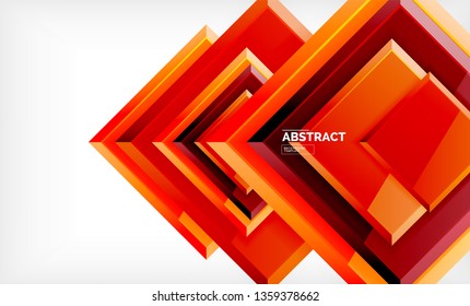 Square geometrical background, vector illustration