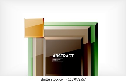 Square geometrical background, vector illustration