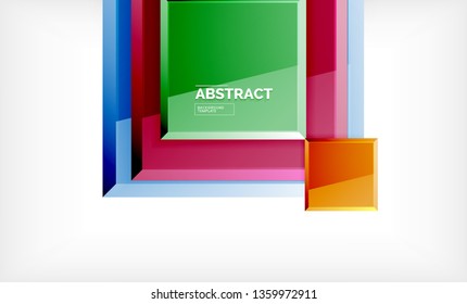 Square geometrical background, vector illustration