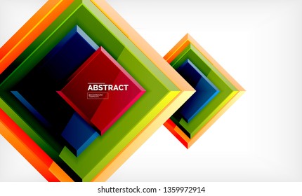 Square geometrical background, vector illustration
