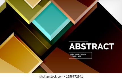 Square geometrical background, vector illustration