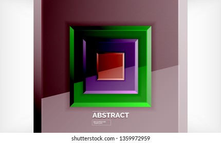 Square geometrical background, vector illustration