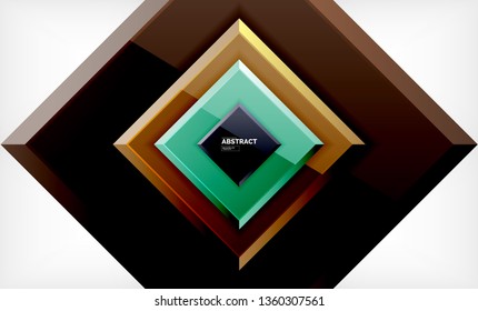 Square geometrical background, vector illustration