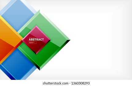 Square geometrical background, vector illustration