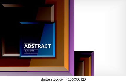 Square geometrical background, vector illustration