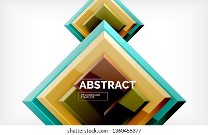 Square geometrical background, vector illustration