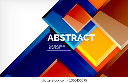 Square geometrical background, vector illustration