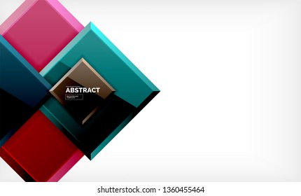 Square geometrical background, vector illustration