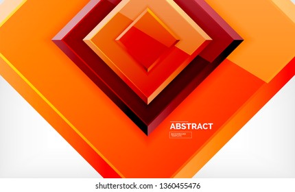 Square geometrical background, vector illustration