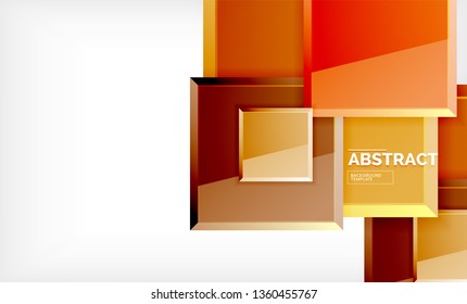 Square geometrical background, vector illustration