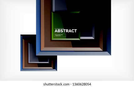 Square geometrical background, vector illustration