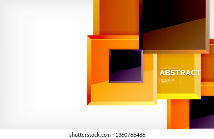 Fondo geométrico cuadrado, ilustración vectorial
