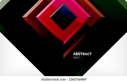 Square geometrical background, vector illustration