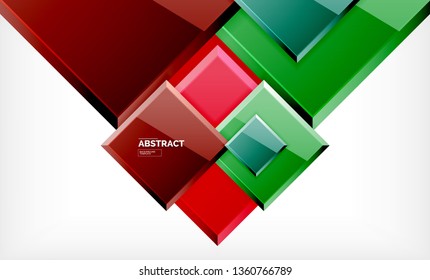 Square geometrical background, vector illustration