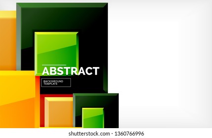 Square geometrical background, vector illustration