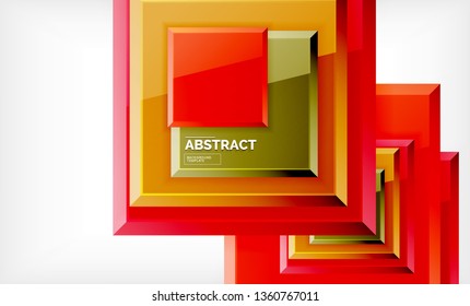 Square geometrical background, vector illustration