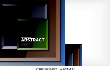 Square geometrical background, vector illustration