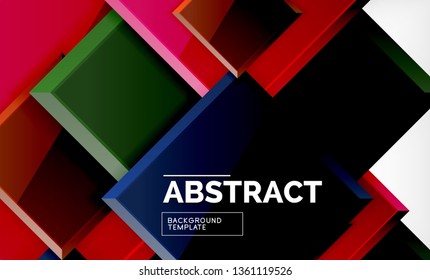 Square geometrical background, vector illustration