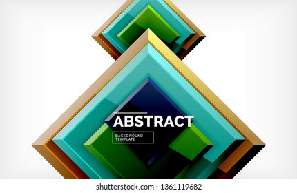 Square geometrical background, vector illustration
