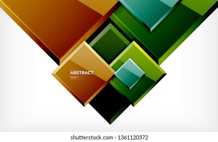 Fondo geométrico cuadrado, ilustración vectorial
