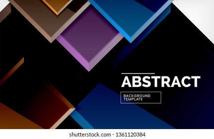 Square geometrical background, vector illustration