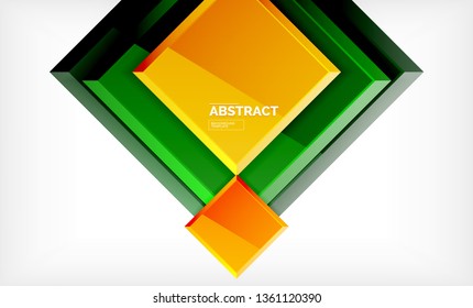 Square geometrical background, vector illustration