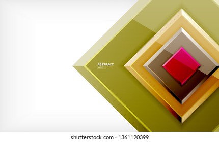 Square geometrical background, vector illustration