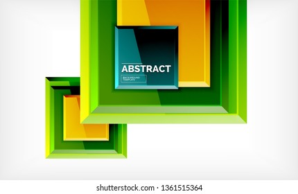 Square geometrical background, vector illustration