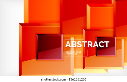 Square geometrical background, vector illustration