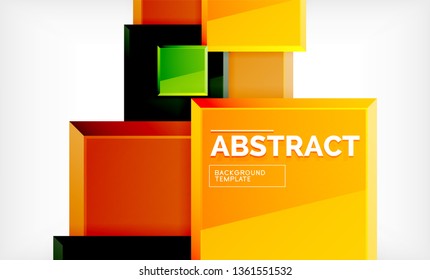 Square geometrical background, vector illustration